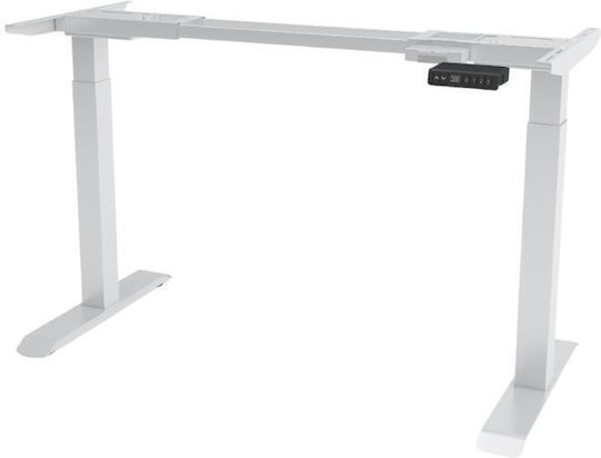 ErgoAction Action Desk Compact Klappbar Schreibtischbasis Elektrisch aus Metall in Weiß Farbe 70x60x69cm