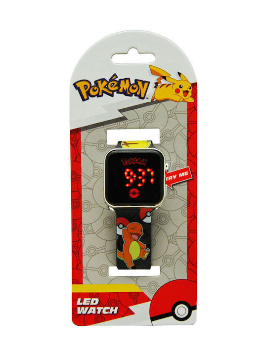 Kids Licensing Παιδικό Ψηφιακό Ρολόι 40mm Pokemon Μαύρο