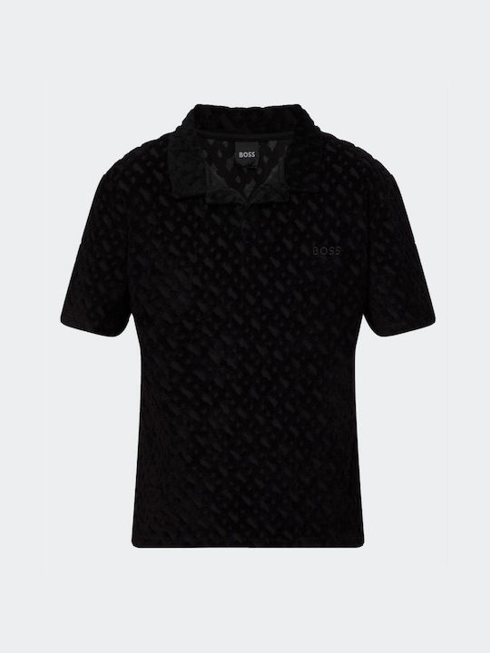 Hugo Boss Ανδρικό T-shirt Polo Μαύρο