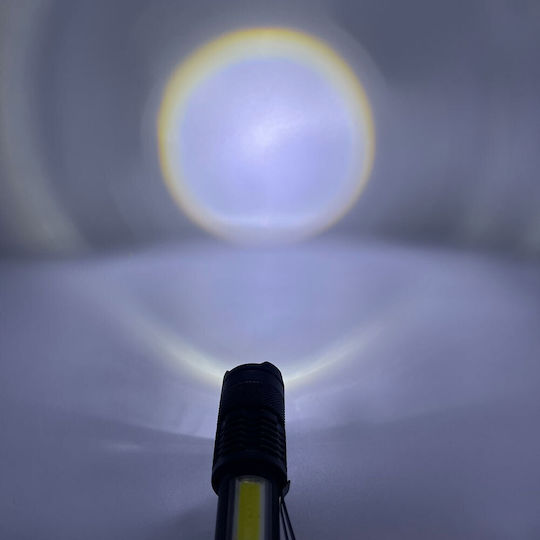 Factory Rechargeable Flashlight LED Dual Function with Maximum Brightness 800lm Black