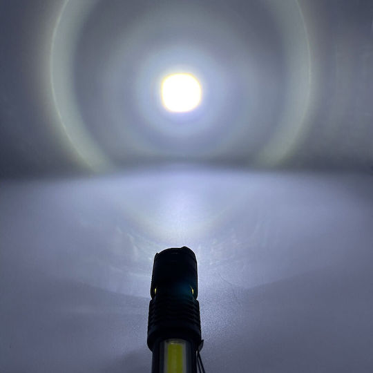 Factory Rechargeable Flashlight LED Dual Function with Maximum Brightness 800lm Black