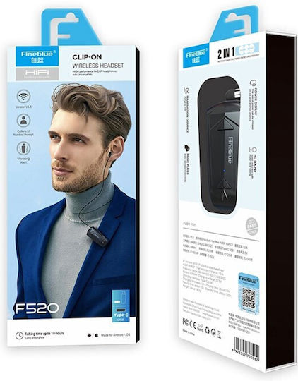 Fineblue F520 In ear Bluetooth хендсфри Слушалка Черен