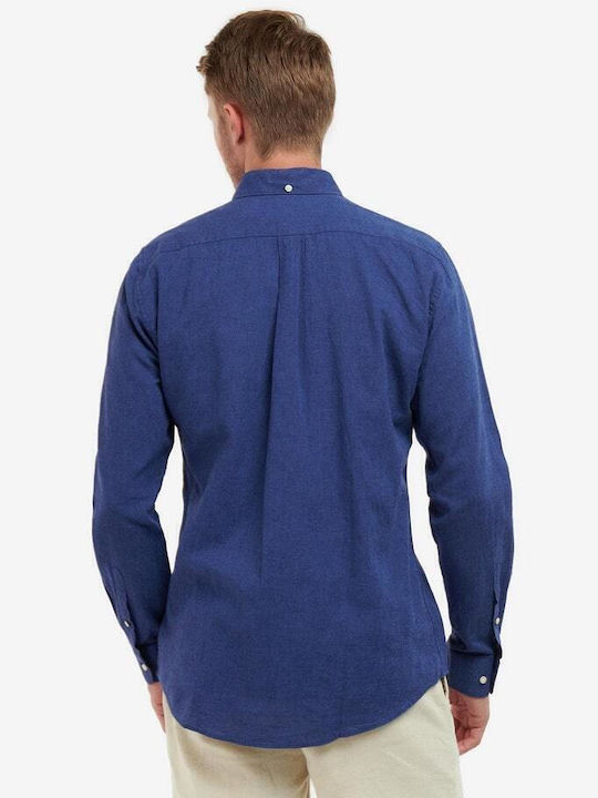 Nelson Long-sleeved Linen Shirt Navy Blue