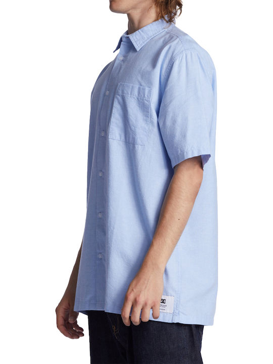 Boxed Ox Short-sleeved Cotton Shirt Celestial Blue