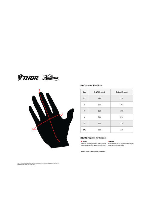 Thor Mx Spectrum Cold Weather Χειμερινά Ανδρικά Γάντια Μotocross Orange/Black