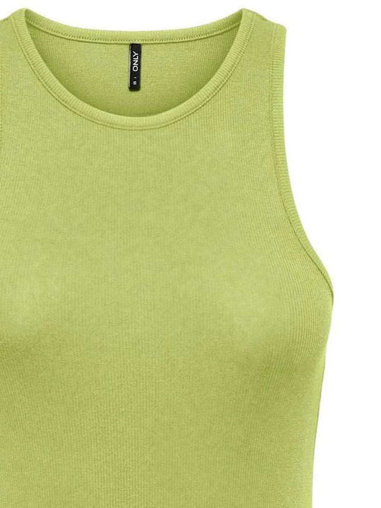 Summer Mini Knitted Dress Celery Green