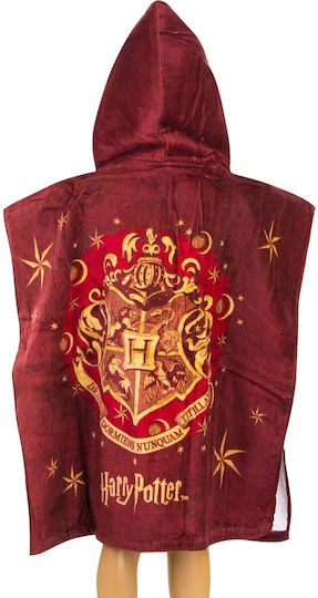 Warner Bros Kids Beach Poncho Harry Potter Red 120 x 60cm