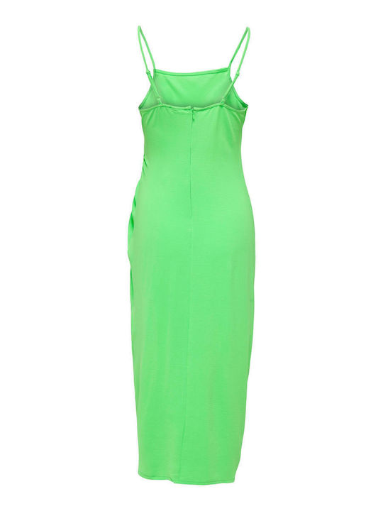 Καλοκαιρινό Midi Βραδινό Φόρεμα Ντραπέ Summer Green