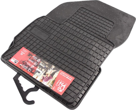 Frogum Σετ Μπροστινά και Πίσω Πατάκια 4τμχ για Peugeot 4007 Mitsubishi Outlander Citroen C-Crosser 2006-2013 Μαύρα