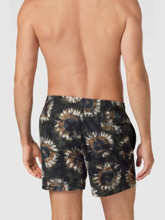 Hugo Boss Herren Badebekleidung Shorts Khaki mit Mustern