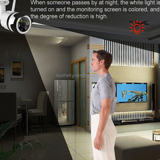 Jortan Jortan JT-82216 IP Surveillance Camera Wi-Fi Full HD 1080p Waterproof with Lens 3.6mm