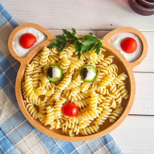 Bear Lemn Platou pentru aperitive 3 Locuri Maro L20xl24xH2cm 1buc
