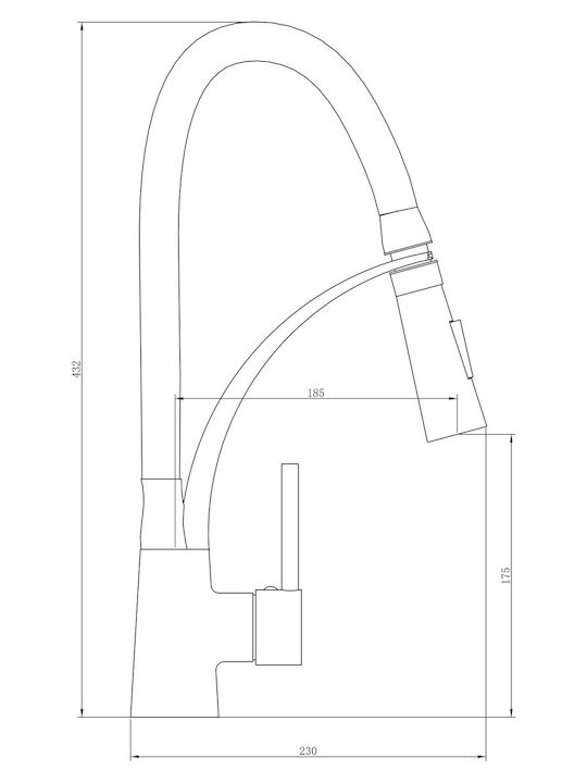 Vinci Queen Kitchen Faucet with Pull-Out Spray Black Vinci Queen Kitchen Faucet with Pull-Out Spray Black