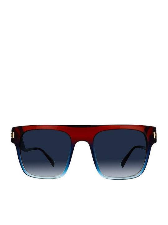 Ana Hickmann Women's Sunglasses with Multicolour Plastic Frame and Blue Gradient Lens HI9155 C02