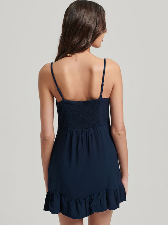 Sommer Mini Kleid Marineblau