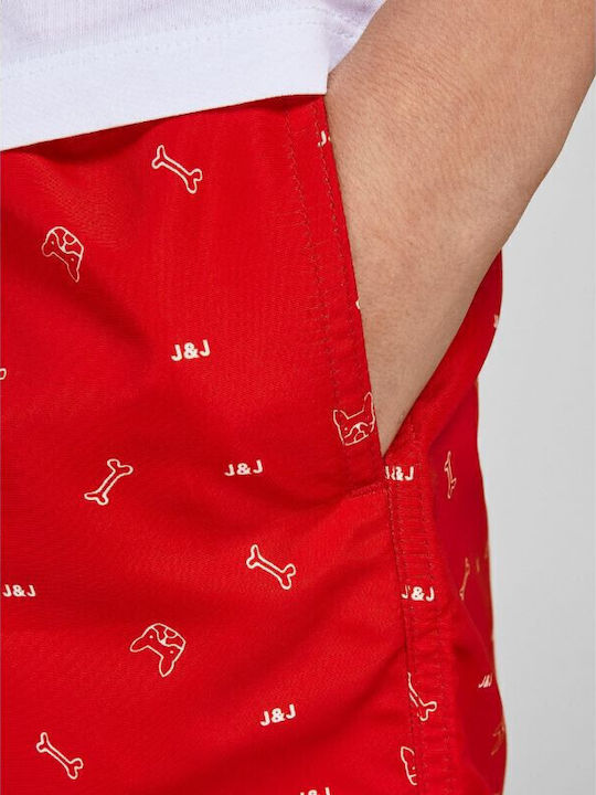 Jack & Jones Παιδικό Μαγιό Βερμούδα / Σορτς Κόκκινο