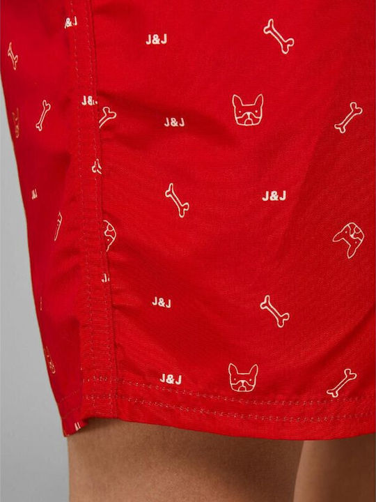 Jack & Jones Παιδικό Μαγιό Βερμούδα / Σορτς Κόκκινο