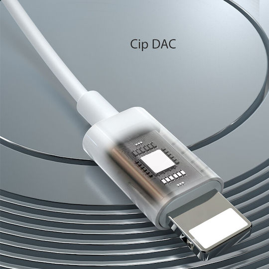Yesido YH-36 În ureche Handsfree cu două căști cu mufă Lightning Alb
