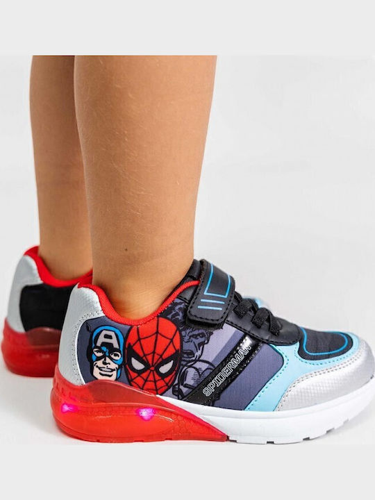 Avengers Παιδικά Sneakers με Σκρατς & Φωτάκια Πολύχρωμα