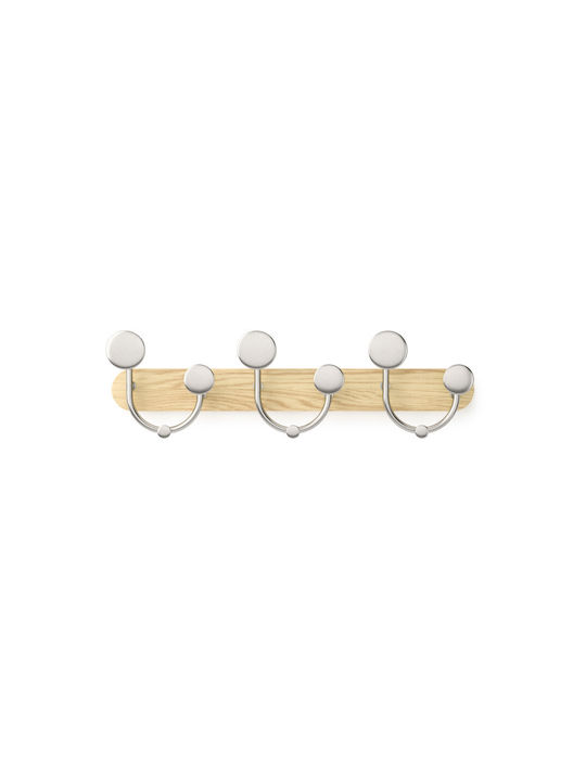 Umbra Wall Hanger Melody Metal 9 Hooks Beige 43x13x8cm