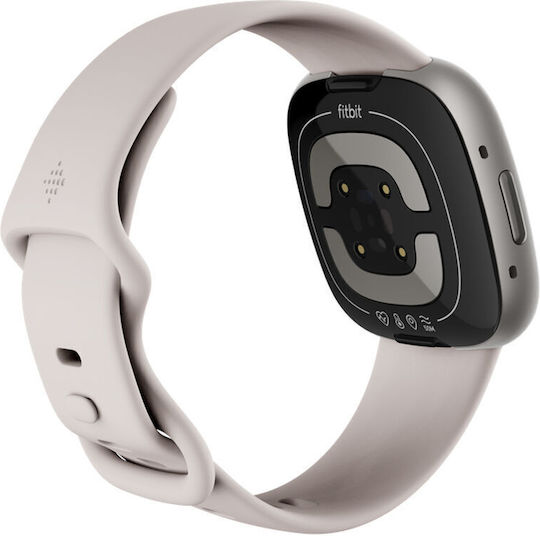 Fitbit Sense 2 Алуминий Смартчасовник с Пулсомер (Silver / White)
