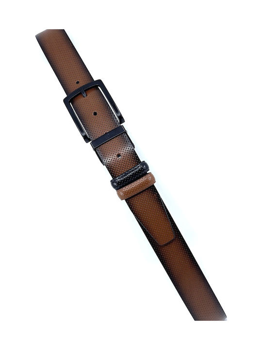 Men's Belt Leather Double Sided Black / Tan