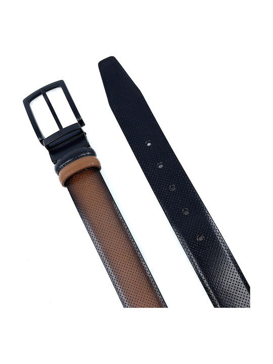 Men's Belt Leather Double Sided Black / Tan