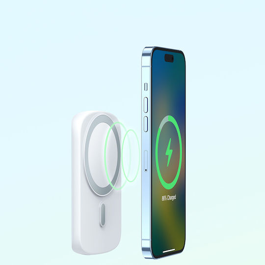 Joyroom JR-W030 MagSafe Power Bank 6000mAh 20W με Θύρα USB-C Power Delivery Λευκό