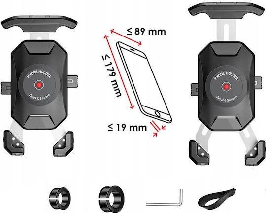 Moto Discovery X-Style Halterung Telefon Motorrad mit verstellbarem Arm für Lenkrad