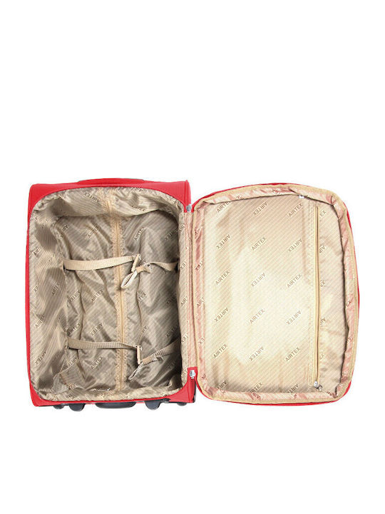 Airtex Paris Βαλίτσα Ταξιδίου Καμπίνας Υφασμάτινη Κόκκινη με 2 Ρόδες Ύψους 35εκ.