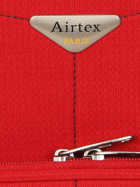 Airtex Paris Βαλίτσα Ταξιδίου Καμπίνας Υφασμάτινη Κόκκινη με 2 Ρόδες Ύψους 35εκ.