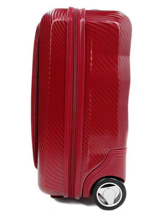 Airtex Paris Cabin Travel Suitcase Fabric Burgundy with 4 Wheels Height 35cm 27995-09