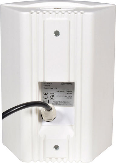 Adastra BP4A-W Αυτοενισχυόμενο Επιτοίχιο Ηχείο 12W (Τεμάχιο) 15x15x19.5εκ. Λευκό