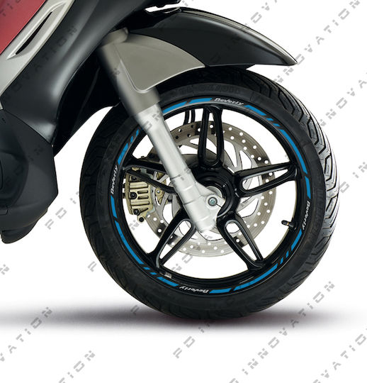 Moto Discovery Αυτοκόλλητη Ταινία Ζάντας Piaggio Beverly Κόκκινο