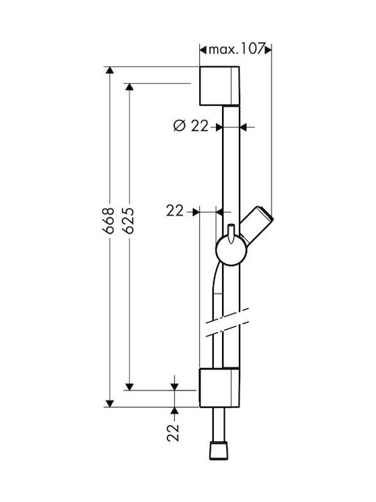 Hansgrohe Croma 100 Shower Column without Mixer Silver