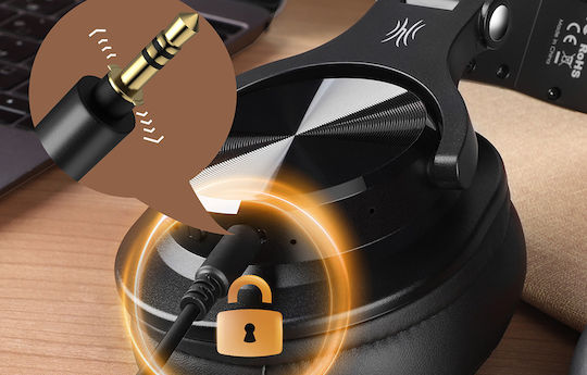 OneOdio Fusion A70 Ασύρματα / Ενσύρματα Over Ear Ακουστικά με 72 ώρες Λειτουργίας Μαύρα