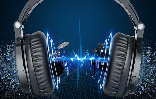 OneOdio Pro C Ασύρματα / Ενσύρματα Over Ear Ακουστικά με 80 ώρες Λειτουργίας Μαύρα