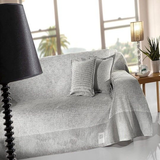 Guy Laroche Parfait Покривка За Триместен Диван 2 Страни Шенил 180x300см Сребрист