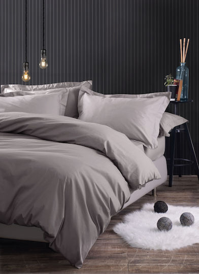 Rythmos Σετ Παπλωματοθήκη Βαμβακερή 235x250cm Υπέρδιπλη με 2 Μαξιλαροθήκες Scenario 06 Κοραλί