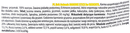 Brit Immune Stick Treat for Rabbit 80gr