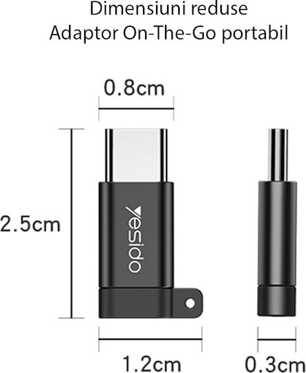 Yesido GS04 Converter USB-C male to micro USB female 1pcs