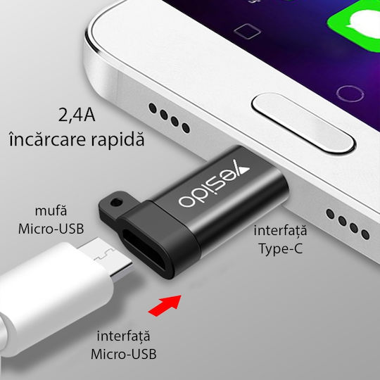 Yesido GS04 Converter USB-C male to micro USB female 1pcs