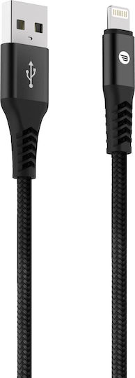 Baykron USB to Lightning Cable Μαύρο 1.2m (BA-LI-BLK1.2)