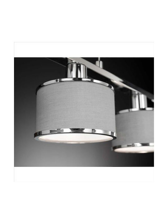 Wofi Ciara Pendant Light Silver with Socket E14, E.14 91.5cm