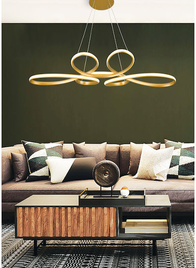 Viokef Jill Κρεμαστό Φωτιστικό Χρυσό LED 102x120x120εκ.