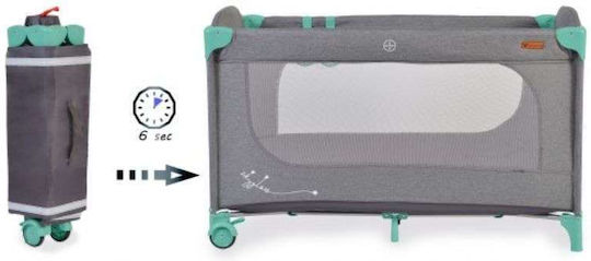 Cangaroo Skyglow Παρκοκρέβατο 2 Επιπέδων με Στρώμα Mint 125x62cm