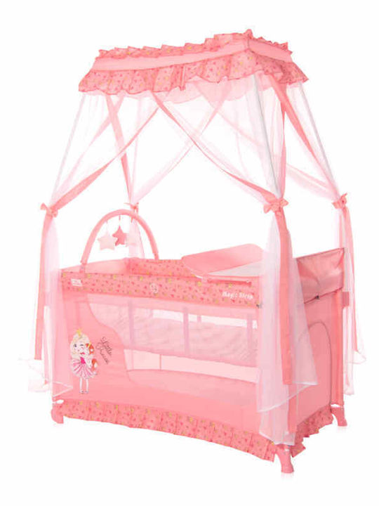 Lorelli Magic Sleep Playpen 2 Levels with Changing Table & Mattress Pink 172x68cm