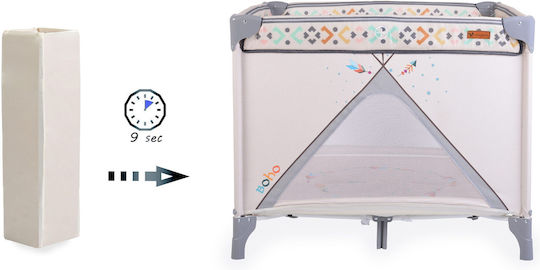 Cangaroo Boho Playpen with Mattress Beige 100x100cm