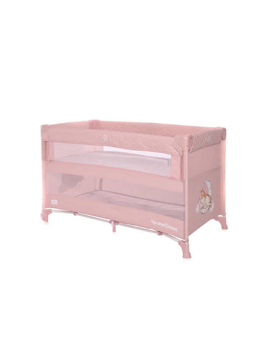 Lorelli Up & Down Sleeping Animals Laufstall 2 Ebenen Mellow Rose 125x65cm