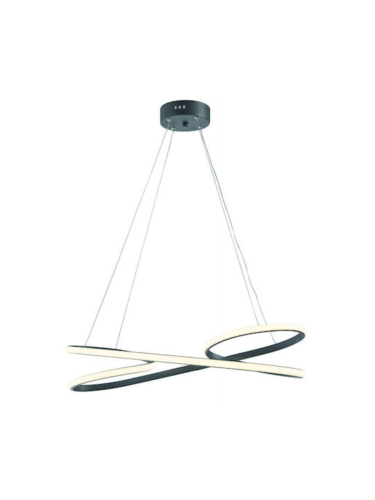 ArkoLight Κρεμαστό Φωτιστικό Μαύρο LED με Φυσικό Λευκό Φως 60x120x60εκ.